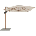 Parasol ogrodowy 2,5m x 2,5m beżowy z marmurową podstawą