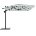 Parasol ogrodowy 3m x 3m szary z marmurową podstawą