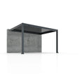 Wall-mounted garden pergola BASE 4 x 3 m anthracite with manual louver adjustment