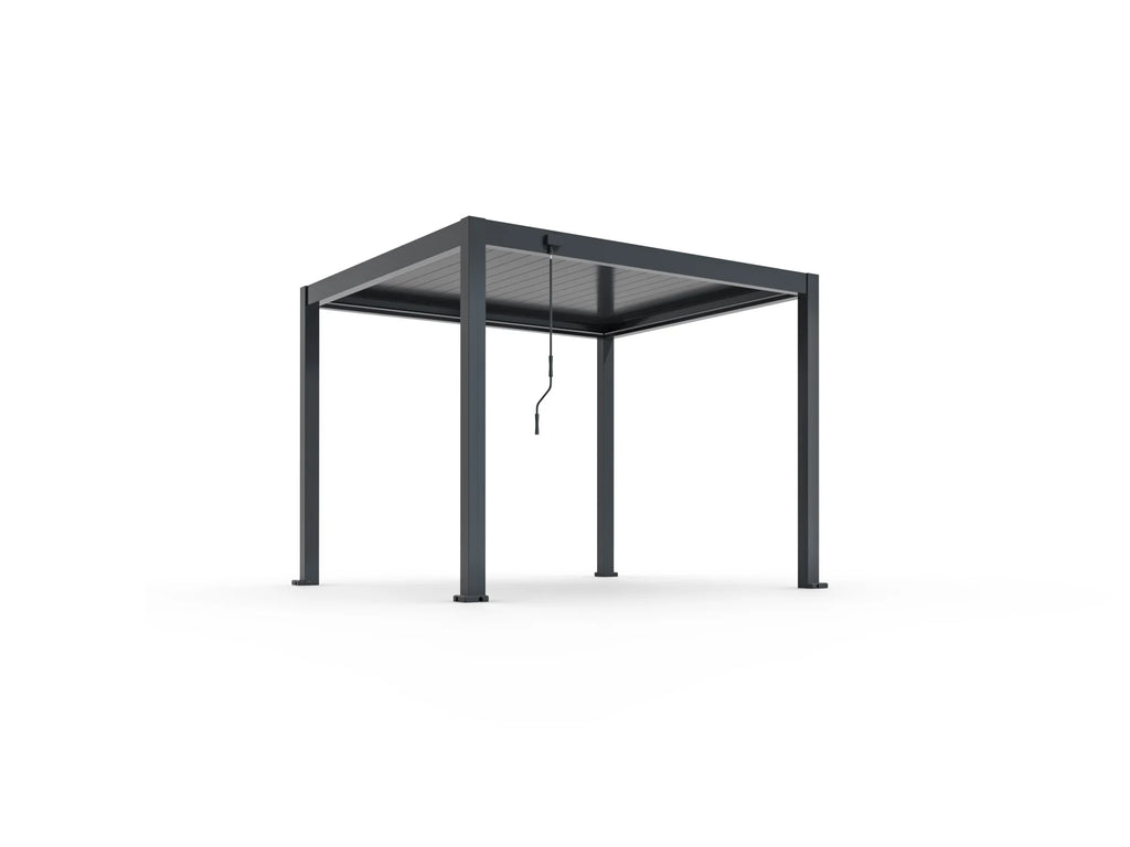 Pergola ogrodowa BASE 3 x 3 m antracytowa z manualną regulacją lameli