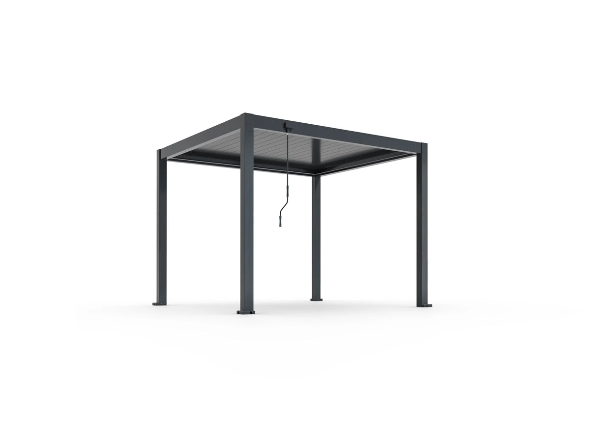 Pergola ogrodowa BASE 3 x 3 m antracytowa z manualną regulacją lameli