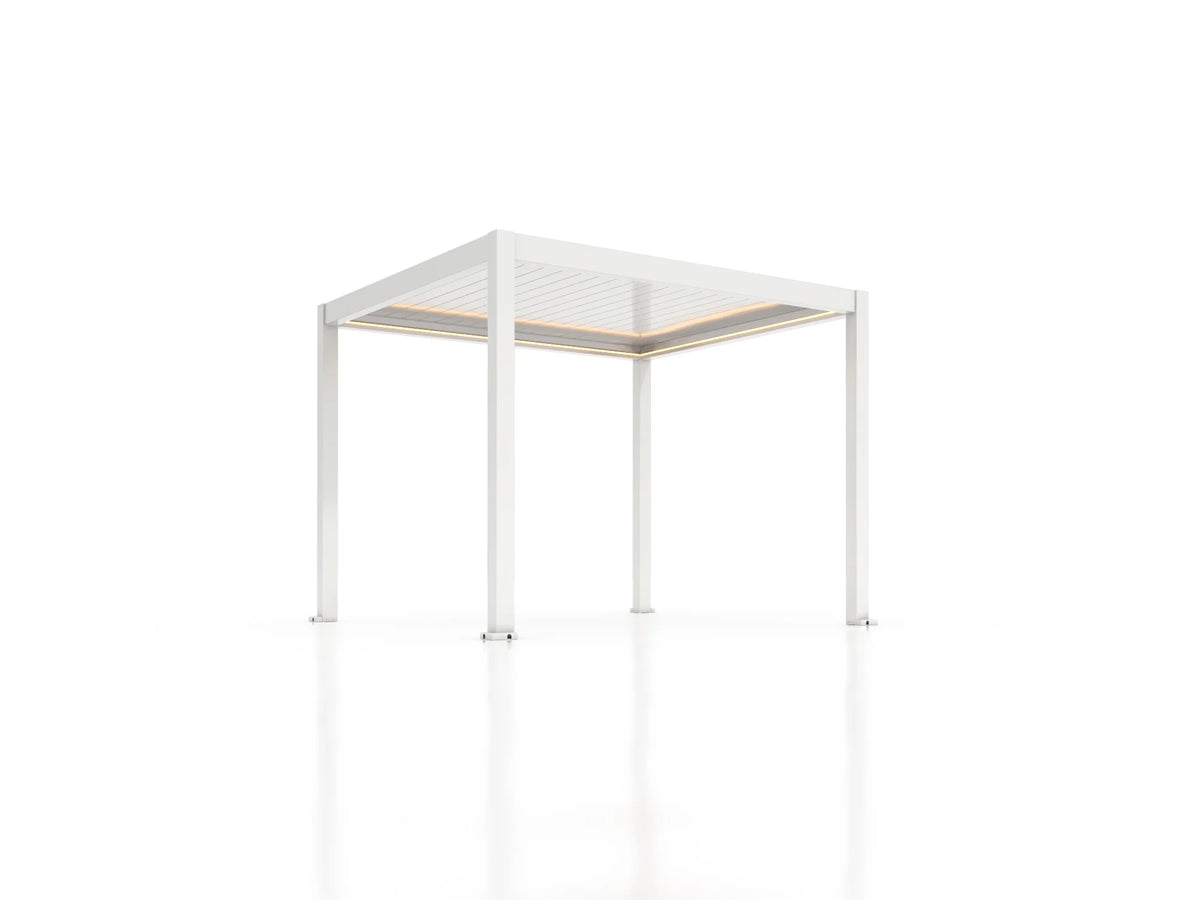 Pergola ogrodowa BASE 3 x 3 m biała z elektryczną regulacją lameli