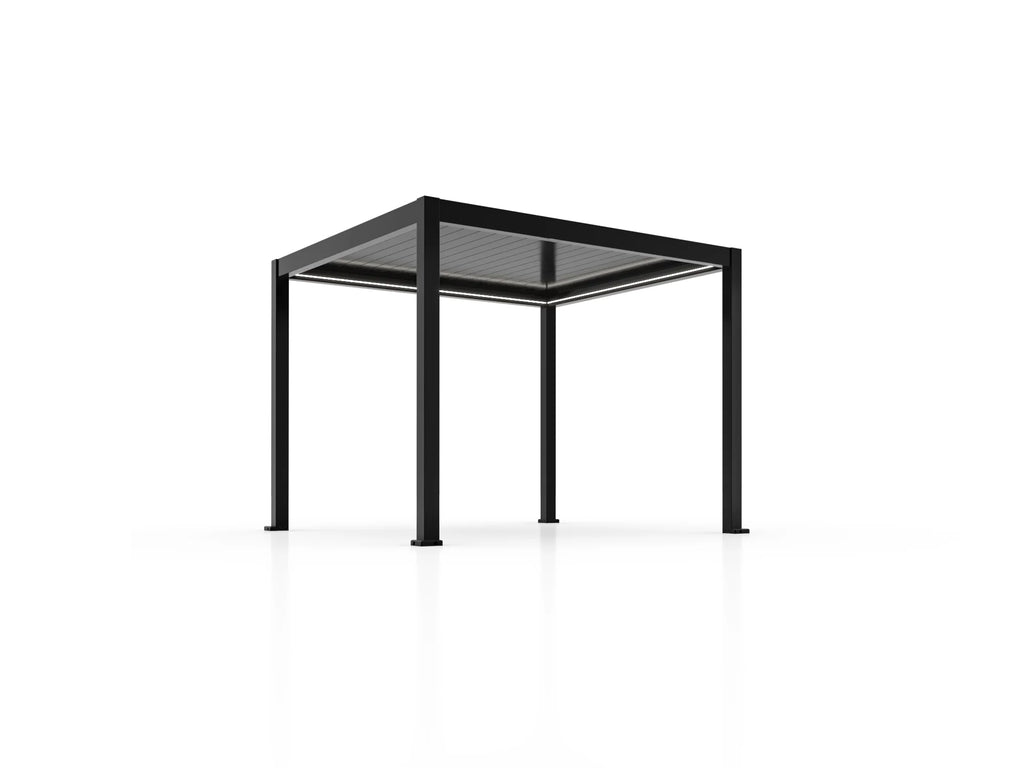 Pergola ogrodowa BASE 3 x 3 m czarna z elektryczną regulacją lameli