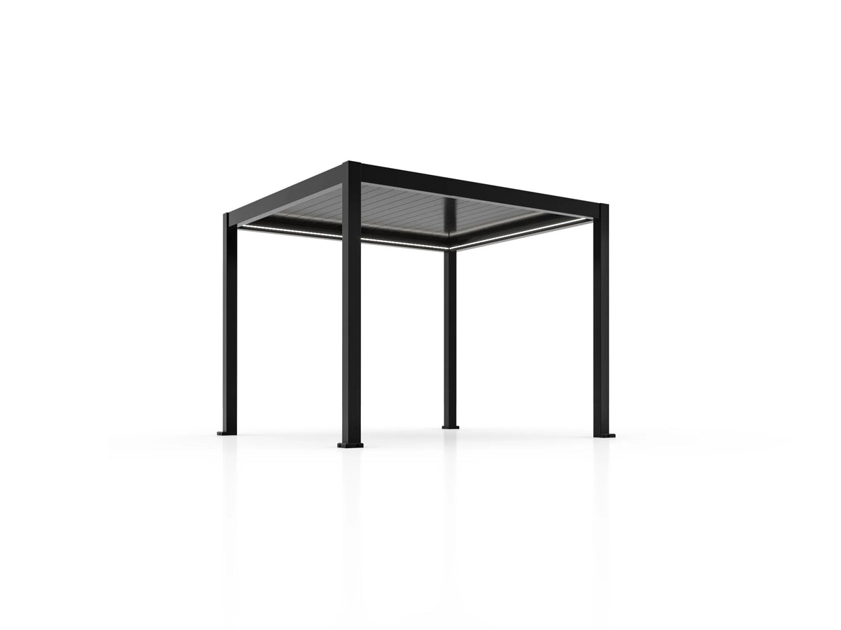 Pergola ogrodowa BASE 3 x 3 m czarna z elektryczną regulacją lameli