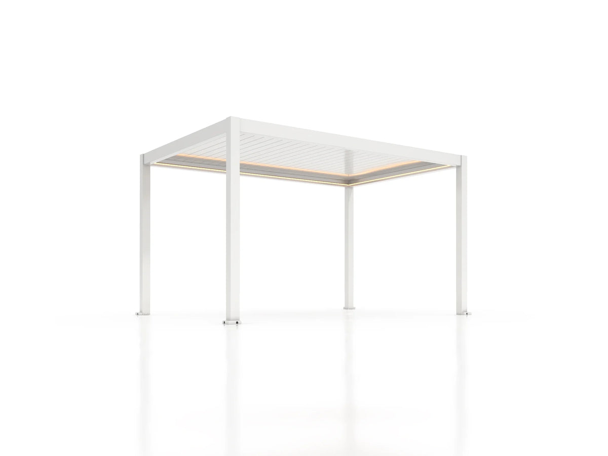 Pergola ogrodowa BASE 4 x 3 m biała z elektryczną regulacją lameli