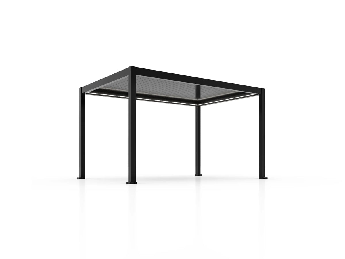 Pergola ogrodowa BASE 4 x 3 m czarna z elektryczną regulacją lameli