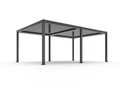 Pergola ogrodowa BASE 6 x 4 m antracytowa z elektryczną regulacją lameli