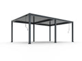 Pergola ogrodowa BASE 6 x 4 m antracytowa z manualną regulacją lameli
