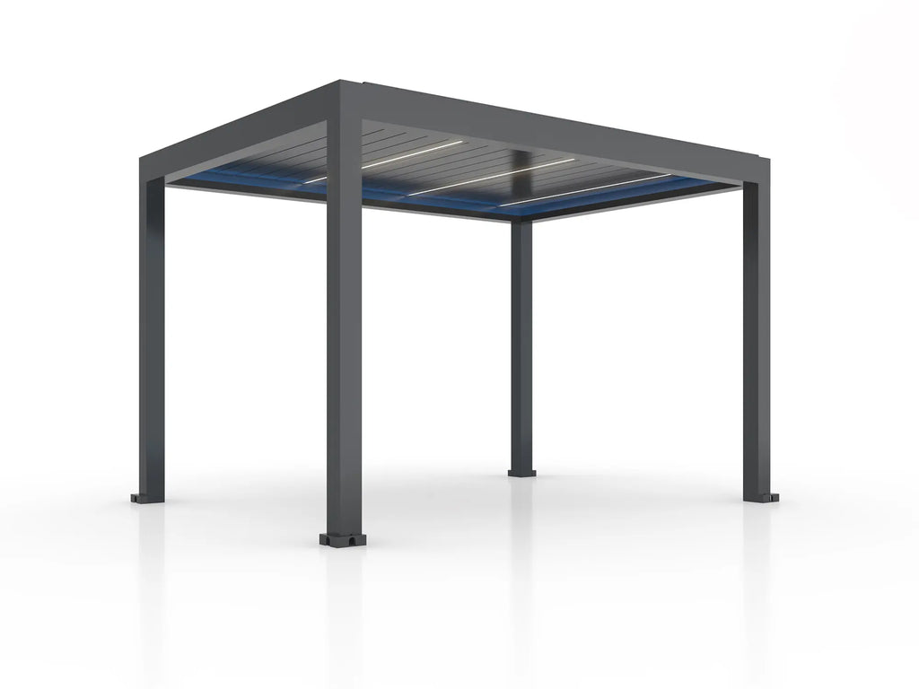 LUX Garden Pergola 4 x 3 m Anthracite with Electric Louver Control