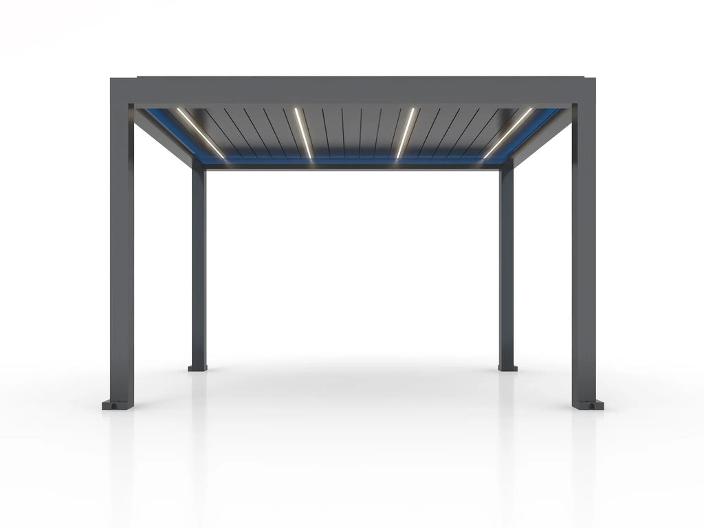 LUX Garden Pergola 4 x 3 m Anthracite with Electric Louver Control