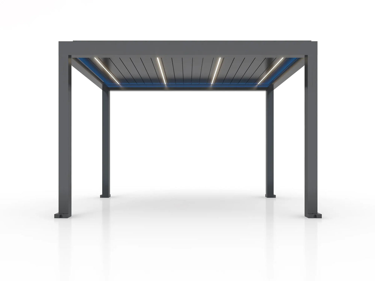 Pergola ogrodowa LUX 4 x 3 m antracytowa z elektryczną regulacją lameli