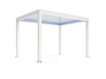 Pergola ogrodowa LUX 4 x 3 m biała z elektryczną regulacją lameli
