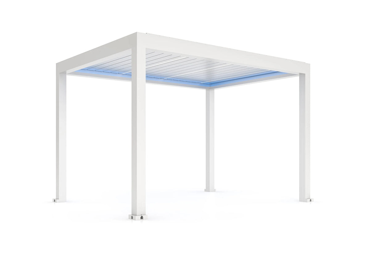 Pergola ogrodowa LUX 4 x 3 m biała z elektryczną regulacją lameli