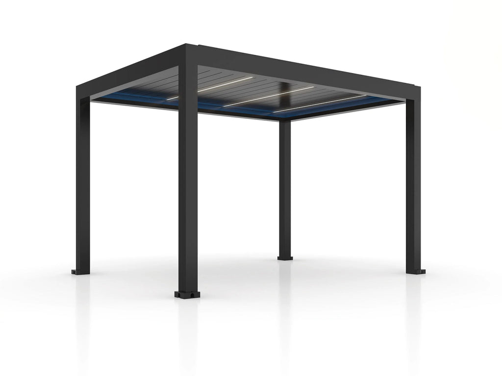 Pergola ogrodowa LUX 4 x 3 m czarna z elektryczną regulacją lameli
