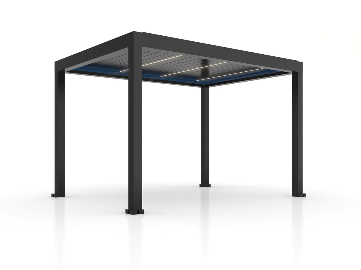 Pergola ogrodowa LUX 4 x 3 m czarna z elektryczną regulacją lameli