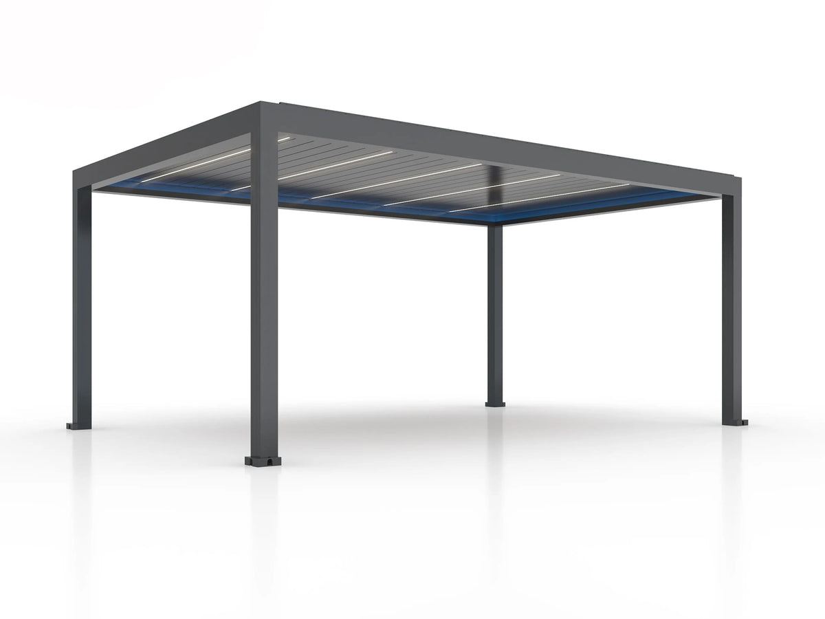 Pergola ogrodowa LUX 6 x 4 m antracytowa z elektryczną regulacją lameli