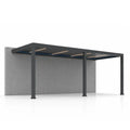 LUX 4 x 6m anthracite wall-mounted garden pergola with electric louver adjustment