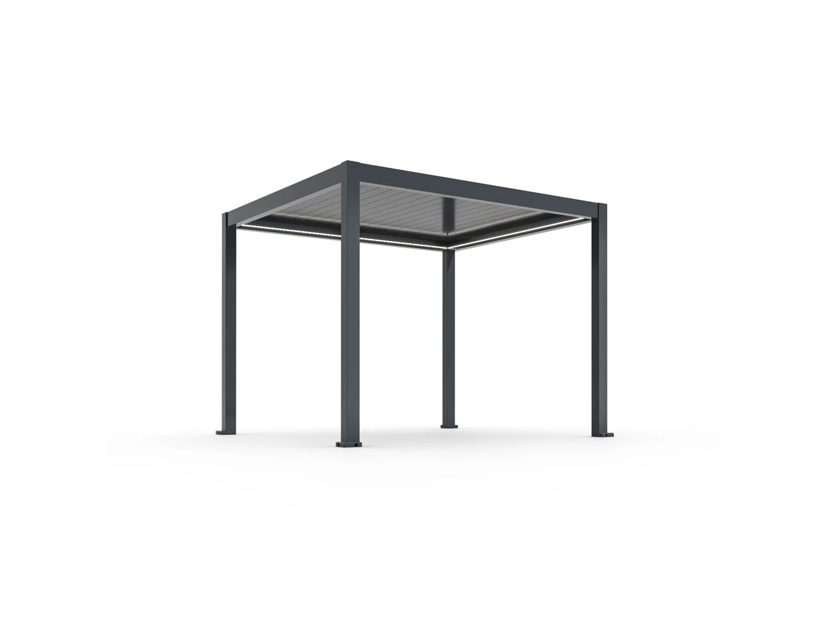 Pergola ogrodowa BASE 3 x 3 m antracytowa z elektryczną regulacją lameli